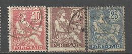 PORT-SAID N° 25 / 27 / 28 OBL - Usados