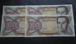 VENEZUELA,  P 66g, 100 Bolivares , 1998 ,  UNC  Neuf ,  4 Notes - Venezuela
