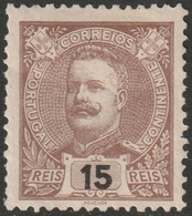 Portugal 1895 Sc 113 Yt 127 MH* Disturbed Gum Crease - Ungebraucht