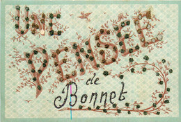 Bonnet * Souvenir Du Village , Une Pensée ! * Paillettes - Autres & Non Classés