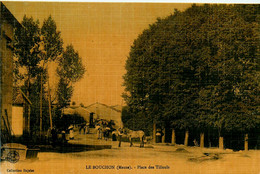 Le Bouchon * Place Des Tilleuls * Villageois * Cpa Toilée Colorisée - Otros & Sin Clasificación