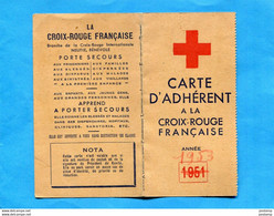 FRANCE- Carte D'adhérent Croix Rouge -années  1953 Avec 2 Vignettes Oblitérées  200frs - Cruz Roja