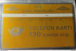 TURKEY - 705L - L&G - PTT - 120 Units - Yellow - 1987 - Türkei
