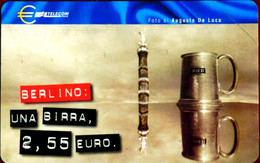 G 1148 C&C 3215 SCHEDA CAPITALI DELL'EURO BERLINO VARIANTE OCR SPOSTATO SX 20 MM - Erreurs & Variétés