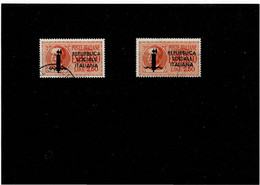 ITALIA ,Repubblica Sociale ,"Espressi" Con Soprastampa ,2.50 ,arancio ,2 Pezzi ,qualita Ottima - Express Mail