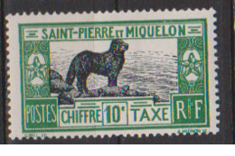 SAINT PIERRE ET MIQUELON            N° YVERT  :  TAXE 22 NEUF AVEC CHARNIERES  ( CHARN 02/41 ) - Timbres-taxe