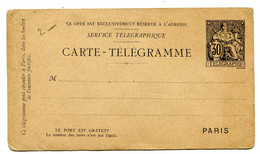 Carte Telegramme CHAPLAIN à 30C Neuve - Vorläufer