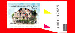 Nuovo - MNH - ITALIA - 2022 - 100 Anni Dell’Ambasciata Del Messico In Italia - B Zona 2 50 G - Alfanumerico - 2021-...: Nieuw/plakker