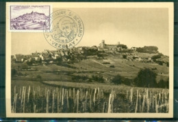 CM-Carte Maximum Card #France-1946 #(Yv.N° 759 )Sites & Monuments # Vézelay #obl.ill. Centenaire St Bernard,Vézelay 53 - 1940-1949