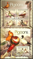 {BUR053} Burundi 2012 Birds Pigeons Sheet +S/S MNH** - 2010-2019:  Nuevos