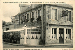 St Martin Des Besaces * Façade Hôtel Bon Accueil , LEFRANCOIS Propriétaire * Route Nationale N°175 - Autres & Non Classés
