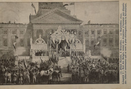 Bruxelles // Place Royale 27 Sept. 1832 - Leopold I Roi Des Belge Remet Des Drapeaux D'honneur 1905 - Sonstige & Ohne Zuordnung