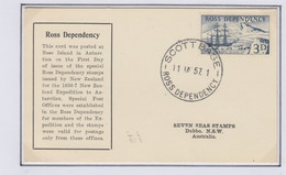 Ross Dependency 1957 Cover Scott Base Ca 11 JA 57 Opening Day Of Station (BO166) - Andere & Zonder Classificatie