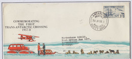 Ross Dependency 1958 Commemorating 1st Trans-Antarctic Crossing Cover Ca Scott Base 20 JA 58 (BO167) - Covers & Documents