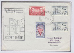 Ross Dependency 1969 Cover Scott Base Ca NZ Antarctic Research Programme Ca Scott Base 5 SP 69 (BO170) - Storia Postale