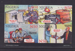 NIGERIA - Anti Corruption Campaign Used Postcard To The UK As Scans - Nigeria