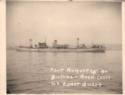 Bateau * Photo Ancienne FONT AUGUSTUS , Coast Guard , Navire De Guerre * Usa * Militaria - Guerra