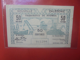 NOUMEA (Trésorerie) 50 Centimes 1943 Circuler (L.7) - Nouméa (New Caledonia 1873-1985)