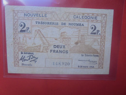 NOUMEA (Trésorerie) 2 Francs 1943 Circuler (L.7) - Nouméa (New Caledonia 1873-1985)