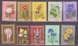 ROMANIA. 1959/Flowers/10v ..mint-never-hinged/original-gum. - Ongebruikt