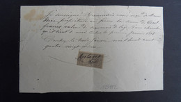 RECU Daté Conches 3 Janvier 1895 De: ISAEC Propriétaire Au FRESNE + Timbre Fiscal 10c Annulé Metayer (27 EURE) - Storia Postale