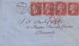 GB 1858 VICTORIA PENNY RED COVER TO RUSSELS. - Cartas