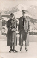 Carte-Photo Adelboden Schlittschuhläufer Eislaufbahn  Paar  Foto Lohner - Adelboden