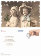 Norway 2011 Card With Imprinted Stamp And Greetings For Christmas 2011   Used - Brieven En Documenten