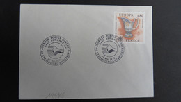 LETTRE TP EUROPA FAIENCE DE STRASBOURG 0,80 OBL.23 Mai 1976 67 STRASBOURG ENTZHEIM BASE AERIENNE 124 JOURNEE PORTES OUVE - Military Airmail