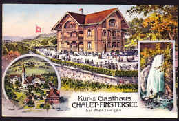 1914 Gelaufene Reklame AK: Kur- & Gasthaus Chalet-Finstersee Bei Menzingen. - Menzingen