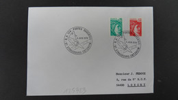 LETTRE TP SABINE 1,00 + 0,20 OBL.4 JUIN 1978 67 STRASBOURG ENTZHEIM BA 124 PORTES OUVERTES - Militärische Luftpost