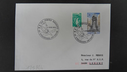 LETTRE TP EUROPA FONTAINE 1,00 + SABINE 0,20 OBL.4 JUIN 1978 67 STRASBOURG ENTZHEIM BA 124 PORTES OUVERTES - Militärische Luftpost