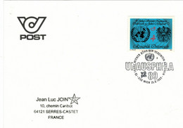 UNO 30 Jahre Mitglidschaft Österreich Wien 1989 - Cartas