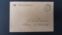 LETTRE P ET T OBL.6-5 1981 95 TAVERNY AIR VAL D'OISE - Poste Aérienne Militaire