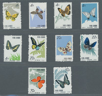China (PRC): 1963, Schmetterlinge 10 Werte Komplett Ungebraucht Ohne Gummi. Die - Unused Stamps