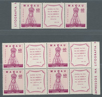 Macao: 1951, Ano Santo, Horizontal Strip Of Three And Block Of Four All With Adj - Nuovi