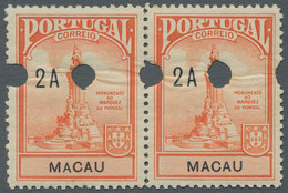 Macao: Imposto Postal, 1925 Monument Of The Marques De Pombal All Three Values I - Andere