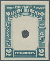 North Borneo: 1939, Cockatoo 2c. Purple And Greenish Blue, Perforated And Imperf - North Borneo (...-1963)