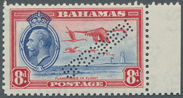 Bahamas: 1935, George V, 8 D. Ultramarin And Scarlet With Perf SPECIMEN, Unmount - 1963-1973 Autonomia Interna