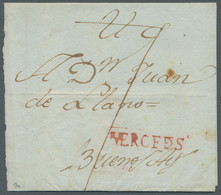 Uruguay -  Pre Adhesives  / Stampless Covers: 1830 (circa), Prepaid Cover (left - Uruguay