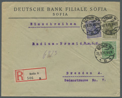 Bulgaria: 1921, 21.9., Pre-printed Envelope DEUTSCHE BANK, SOFIA To Dresden, Car - Storia Postale