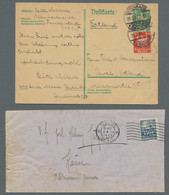 Estonia - Specialities: 1927, 2 Belege Mit Rückseitigem Dreizeiligem Rotem Rahme - Estonia