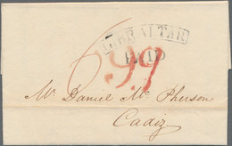 Gibraltar -  Pre Adhesives  / Stampless Covers: 1840/1842, Two Entires, Dated 12 - Gibilterra