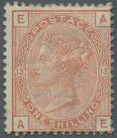 Great Britain: 1880, Viktoria 1 Shilling Braunorange Mit Wasserzeichen Kaiserkro - Unused Stamps