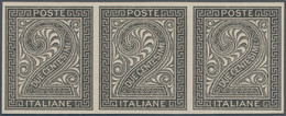 Italy: 1863, Proof In Black Of The 2 Cents "digit" Without Watermark, Without Ru - Usados