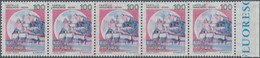 Italy: 1980, 100 L Multicoloured ISCHIA Horizontal Stripe Of Five Without The Ye - 1981-90:  Nuevos