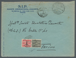 Italy - Postage Dues: 1944, Unfrankierter Brief Aus Santhia (Vercelli) Nach Turi - Impuestos