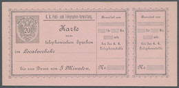 Österreich - Telefonsprechkarten: 1888, 20 Kr. Adler, Sprechkarte Im Lokalverkeh - Other & Unclassified