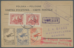 Poland: 1925, Erstflug Von Warschau Nach Danzig, Mit Rahmenstempel "Percu Gr. 5" - Altri & Non Classificati