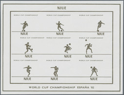 Thematics: Sport-soccer, Football: 1981, Niue. Soccer World Cup 1982, Spain. Pro - Altri & Non Classificati